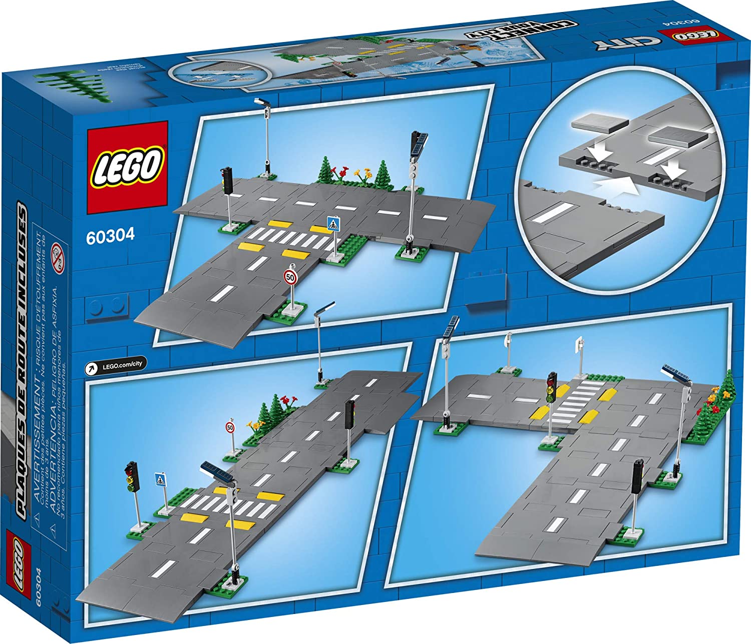 LEGO City Road Plates Building Kit; Cool Building Toy for Kids (112 Pieces) - Mod: 60304