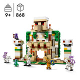 LEGO 21250 Minecraft The Iron Golem Fortress, Buildable Castle Toy which Transforms into Large Figure, with 7 Characters includ. Crystal Knight, Skeleton Horsemen and a Charged Creeper