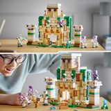 LEGO 21250 Minecraft The Iron Golem Fortress, Buildable Castle Toy which Transforms into Large Figure, with 7 Characters includ. Crystal Knight, Skeleton Horsemen and a Charged Creeper