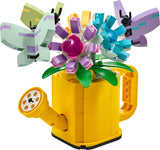 LEGO Creator 3in1 Flowers in Watering Can Toy to Welly Boot to 2 Birds on a Perch, Animals Set for Girls, Boys & Kids, with 3 Butterfly Toys, Makes a Great Desk Accessory, Nature Gift 31149