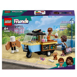 LEGO Friends Mobile Bakery Food Cart Toy for 6 Plus Year Old Girls, Boys & Kids, Vehicle Playset, Includes, Aliya and Jules Mini-Doll Characters and Aira Pet Dog Figure 42606