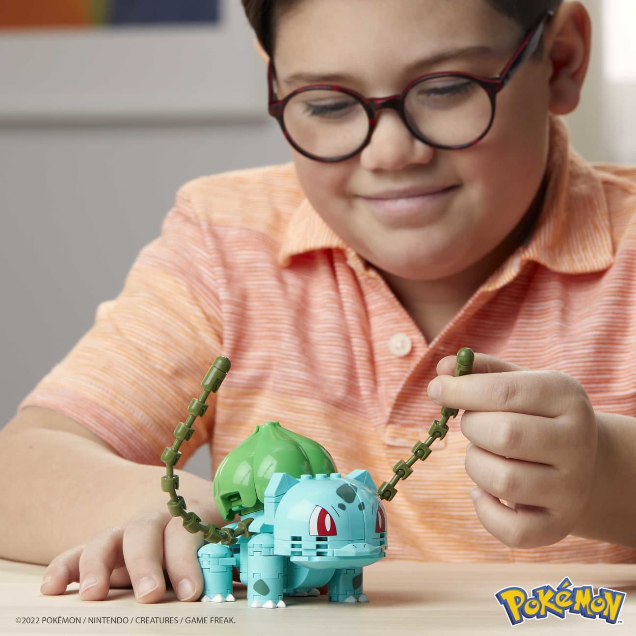 MATTEL  - Mega construx pokemon bulbasaur, 175 bricks and pieces, over 4-inches tall, ages 7+, gvk83