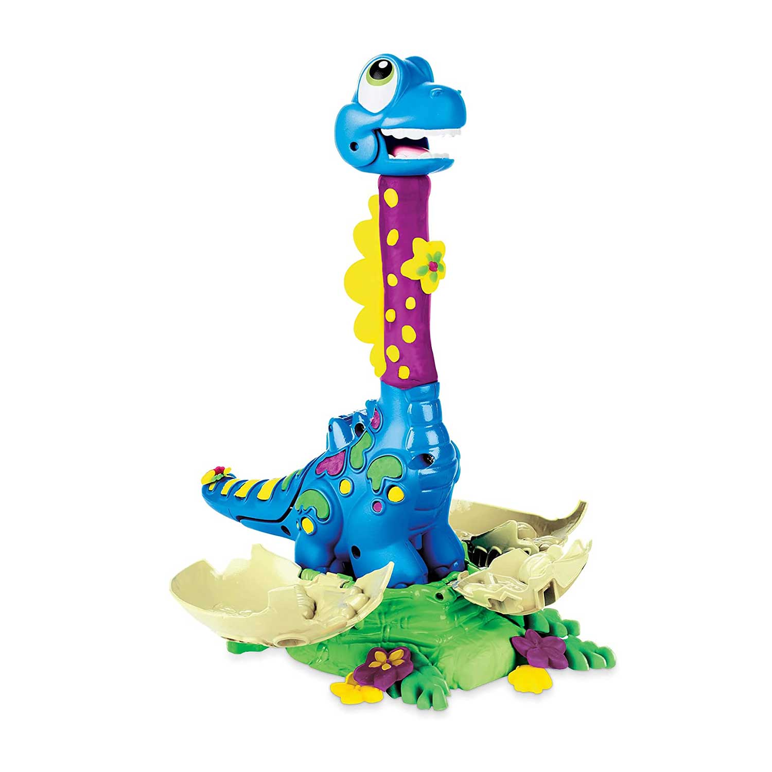 Play-Doh Dino Crew Growin' Tall Bronto Toy Dinosaur for Kids 3 Years and Up with 2 Play-Doh Eggs - Mod: HSBF15035L0