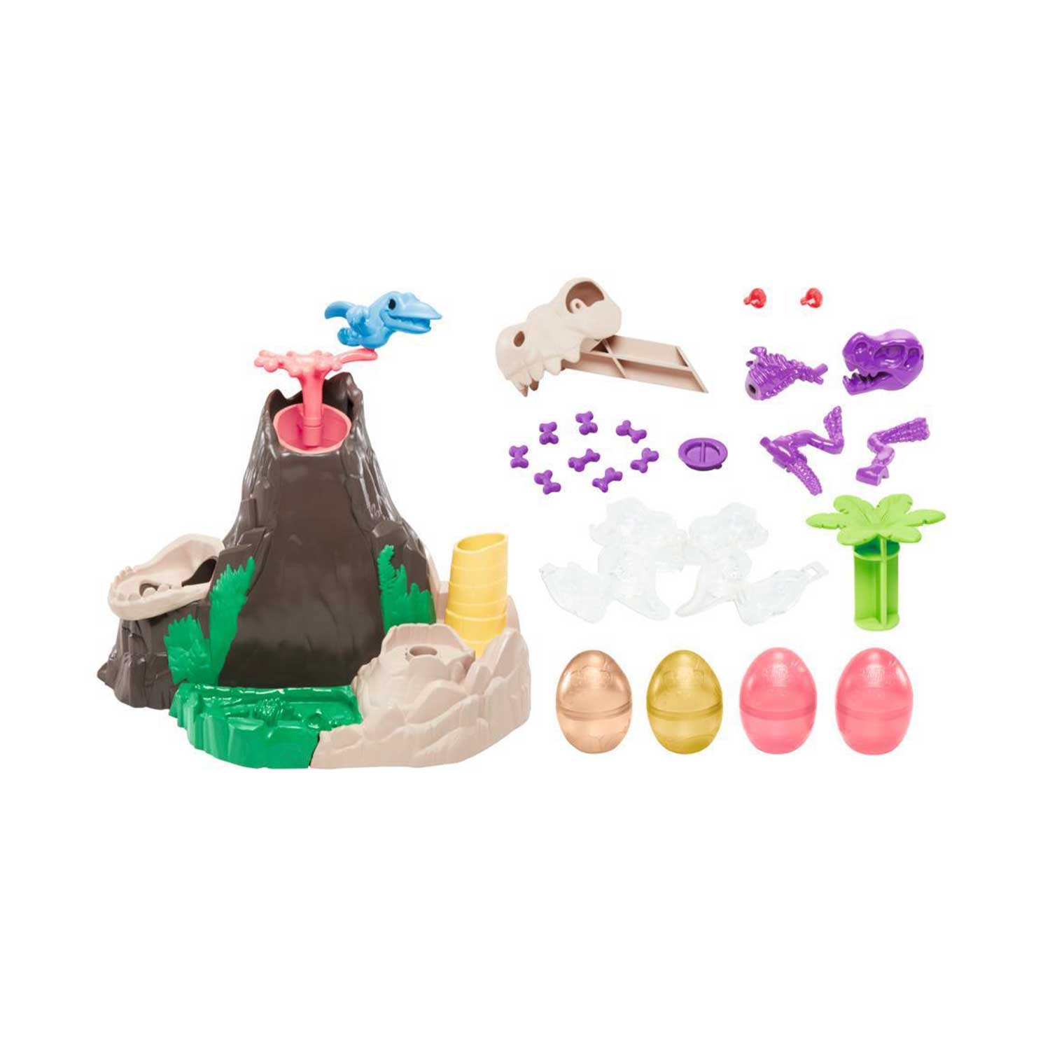 Play-Doh Slime Dino Crew Lava Bones Island Volcano Playset for Kids 4 Years and Up, Non-Toxic - Mod: HSBF1500RC0