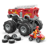 Mattel - MEGA Hot Wheels 5-Alarm Fire Truck Monster Truck Building Set With 284 Pieces